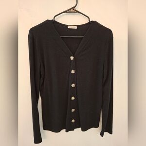 Black Button-Up Cardigan